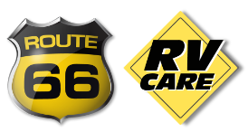 Route 66 and RV Care logo
